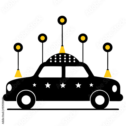 taxi cab vector illustration