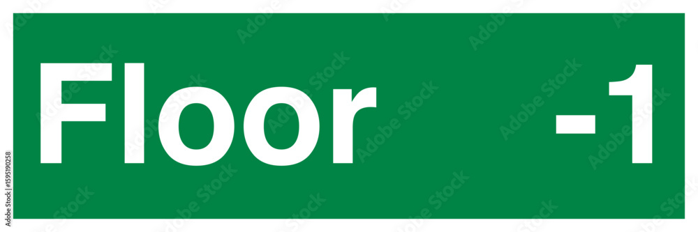 Green Floor -1 Indicator Sign Green Floor -1 Indicator Sign