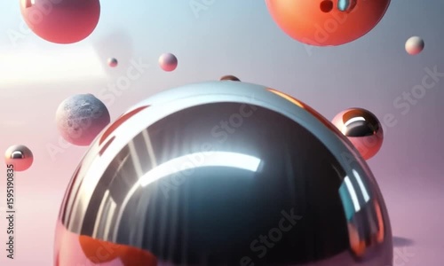 Dreamy Pastel Spheres in Motion 4K Abstract Floating Ball Animation