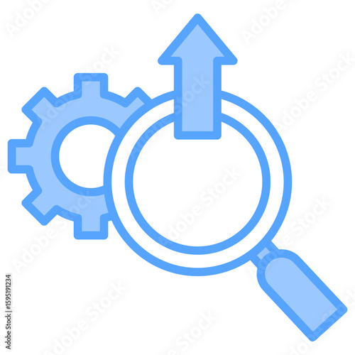 Workflow Optimization Blue Icon
