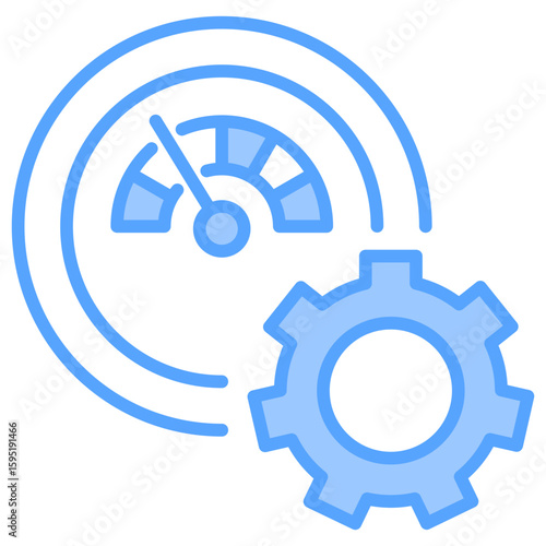 Performance Optimization Blue Icon