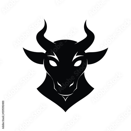 Silhouette vector of a cyclops head with single eye for ancient myth and fantasy creature art Vector illustration