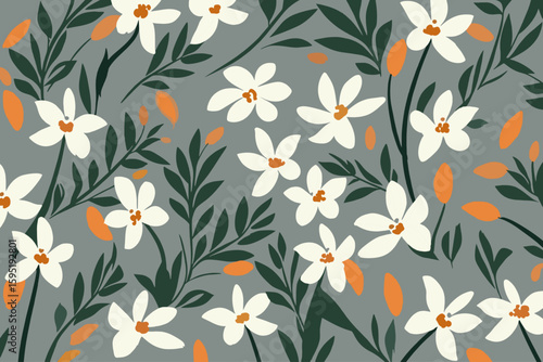 seamless pattern with flowers