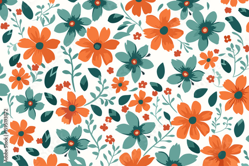 seamless pattern with flowers