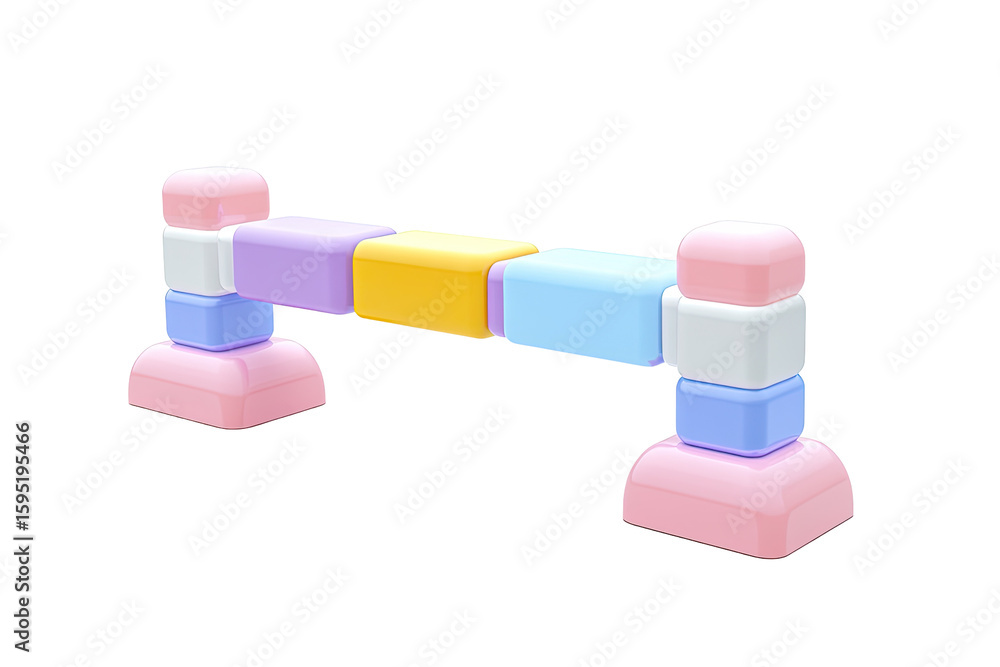 Fototapeta premium Colorful, stackable play barrier