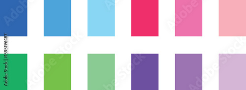 Collection of Jagged Colourful Opacity Rectangle  Marks with Grunge Effects and Colour palate Distressed Ink Detailing

