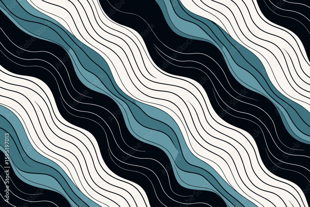 Fototapeta premium seamless wave pattern