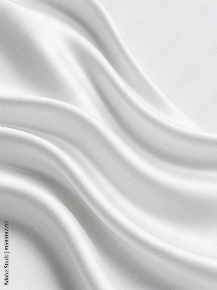 Obraz premium Smooth White Fabric with Elegant Drapery