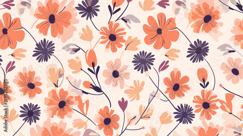 seamless pattern with flowers