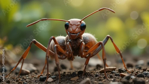 Wallpaper Mural Detailed Ant Portrait on Forest Floor Closeup Torontodigital.ca