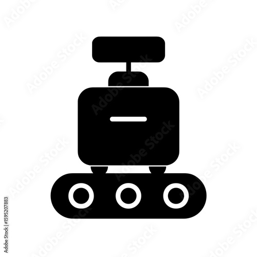 Baggage claim carousel icon (filled) – airport luggage collection symbol