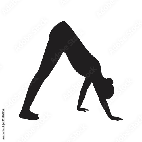 outline vector illustration of a person in a cobra
