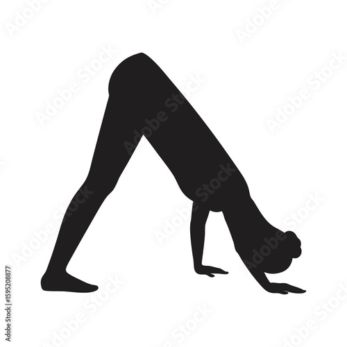 outline vector illustration of a person in a cobra