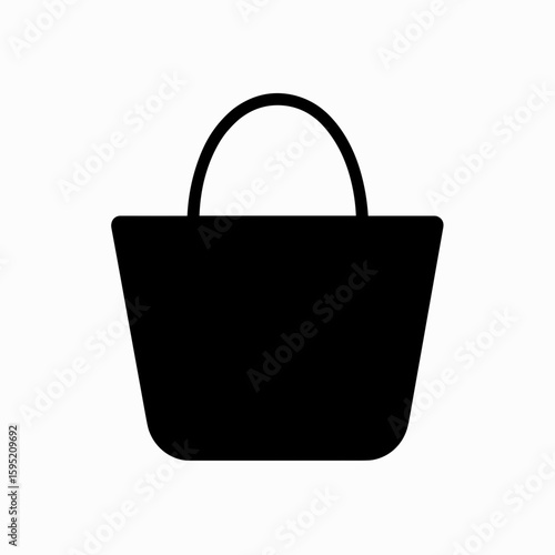 Travel tote bag icon (filled) – carryall accessory symbol