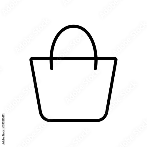 Travel tote bag icon (outline) – carryall accessory symbol