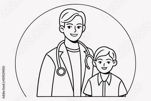Doctor and Child Together medical healthcare