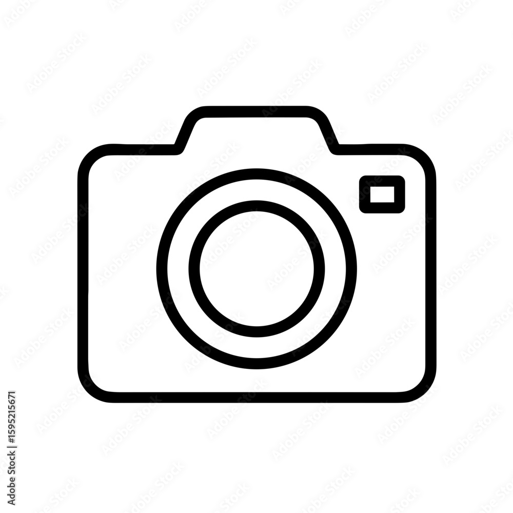 Camera icon (outline) – travel photography equipment symbol Camera icon (outline) – travel photography equipment symbol