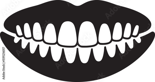 Dental Teeth icon silhouette line art illustration premium quality