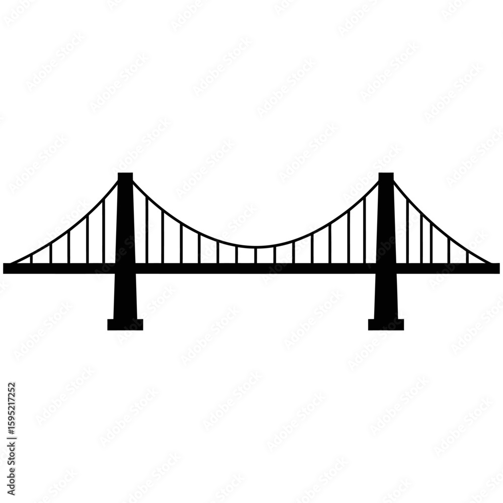 Obraz premium Golden Gate Bridge, a landmark of San Francisco, spans the bay with its iconic golden architecture