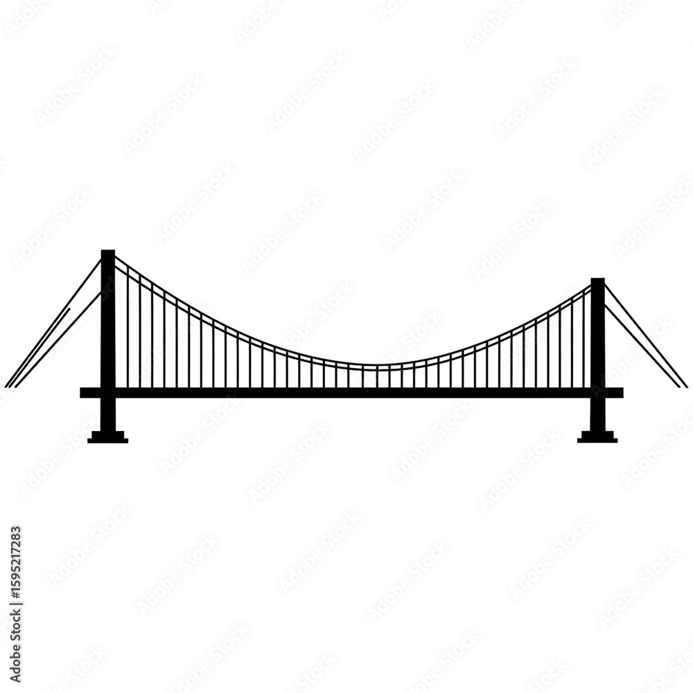 Obraz premium Golden Gate Bridge, a landmark of San Francisco, spans the bay with its iconic golden architecture