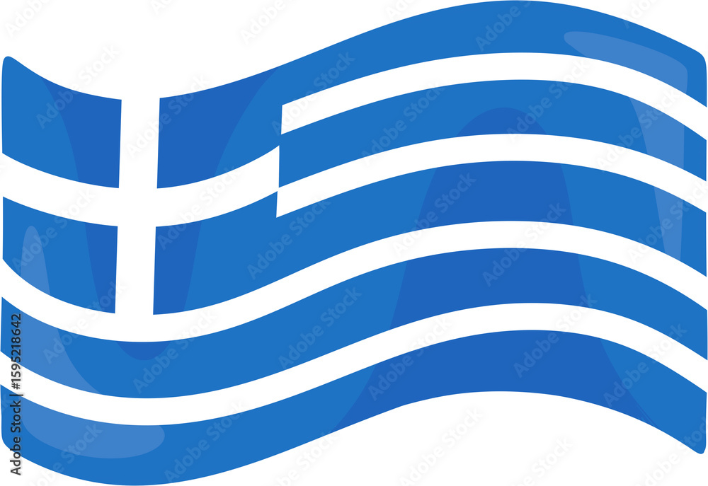 Obraz premium illustration greece flag