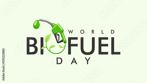 vector biofuel day poster template