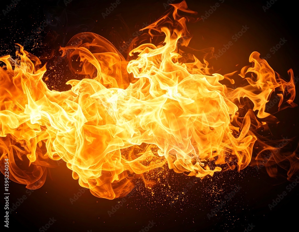 Fototapeta premium Fiery abstract flames