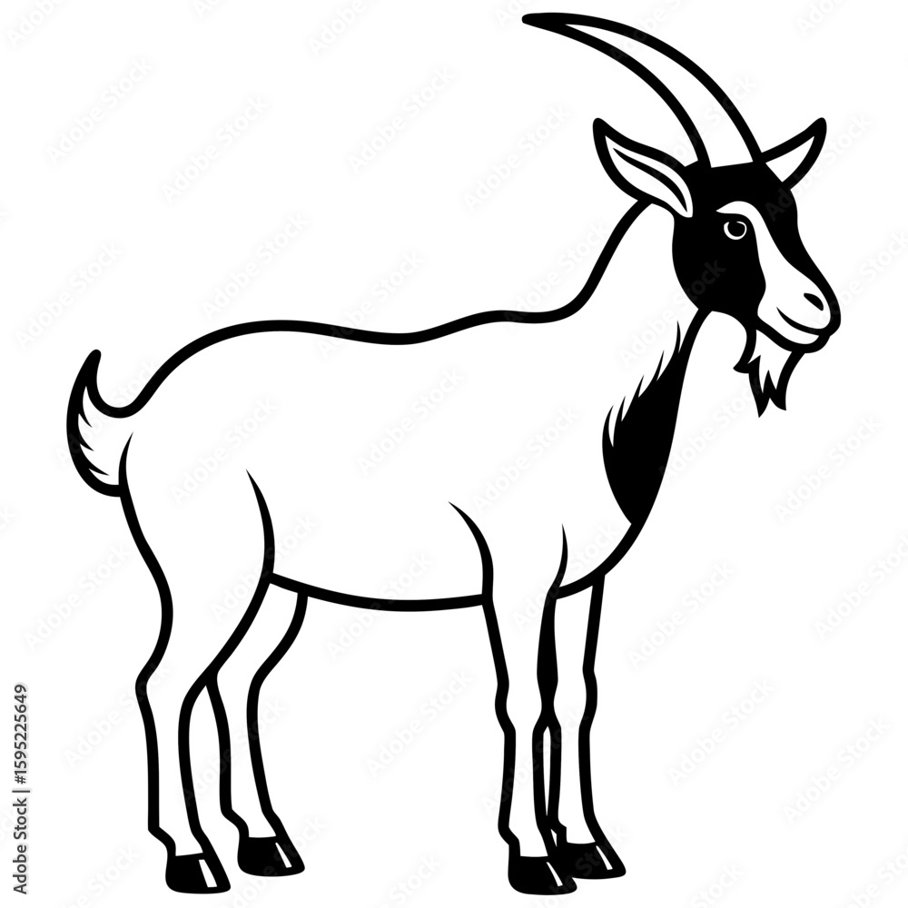 Obraz premium goat vector illustration