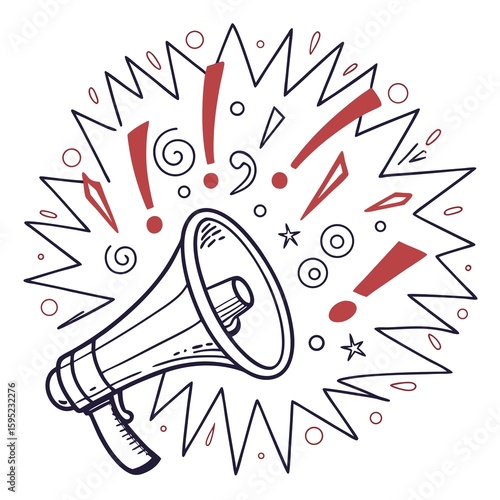 vector illustration of a megaphone