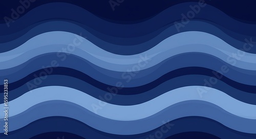 Abstract blue wave pattern resembling a seamless ocean water texture design