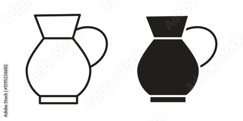 Vinegar icon set. minimal logotype web element pack.