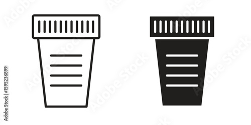 Urine test icon set. minimal logotype web element pack.