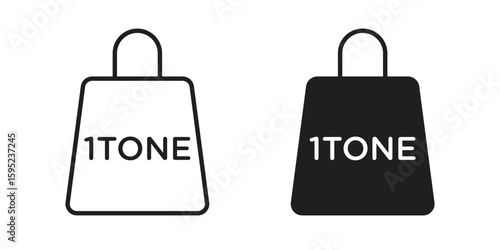 Tonne icon set. minimal logotype web element pack.