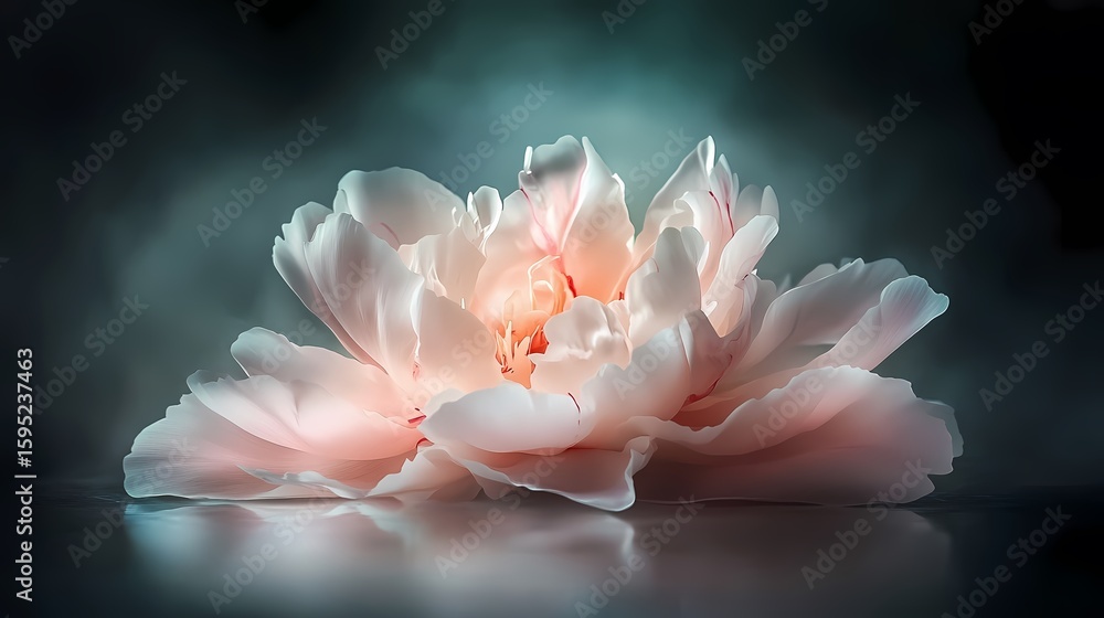 Fototapeta premium Bloom ascended flower pink background