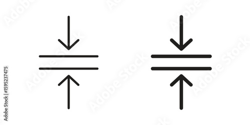 Thickness icon set. minimal logotype web element pack.