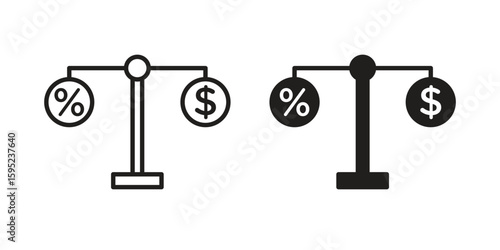 Taxes icon set. minimal logotype web element pack.