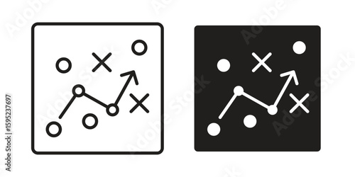 Tactical icon set. minimal logotype web element pack.