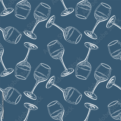 Hand drawn vector seamless pattern trendy italian style dolce vita for invitations, menus design, cards, posters. 