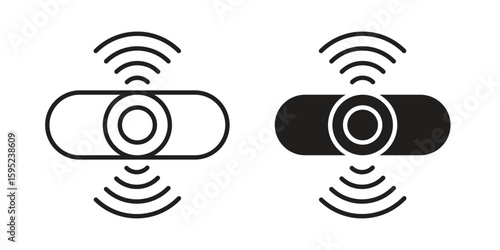 Sensor icon set. minimal logotype web element pack.