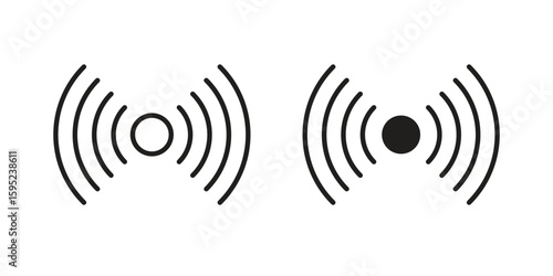 Sensor icon set. minimal logotype web element pack.