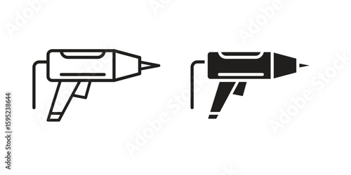 Sealants gun icon set. minimal logotype web element pack.