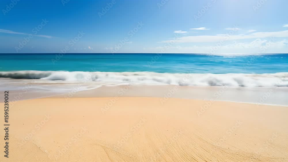 Tropical beach scene sunny day Tropical beach scene sunny day