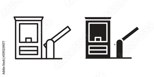 Road toll icon set. minimal logotype web element pack.