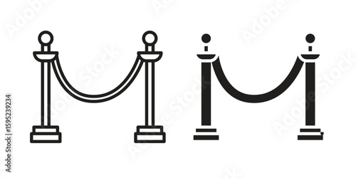 Red carpet icon set. minimal logotype web element pack.