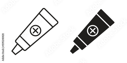 Ointment icon set. minimal logotype web element pack.