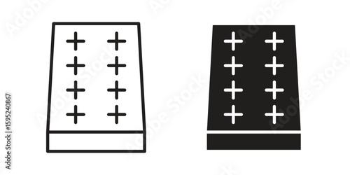 Mattress icon set. minimal logotype web element pack.