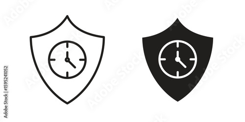 Long term icon set. minimal logotype web element pack.