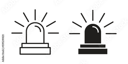 LED icon set. minimal logotype web element pack.