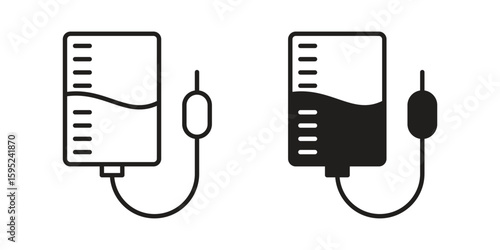 Intravenous icon set. minimal logotype web element pack.