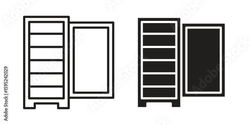 Infrared heat cabin icon set. minimal logotype web element pack.